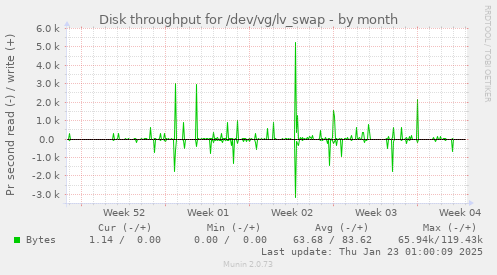 Disk throughput for /dev/vg/lv_swap